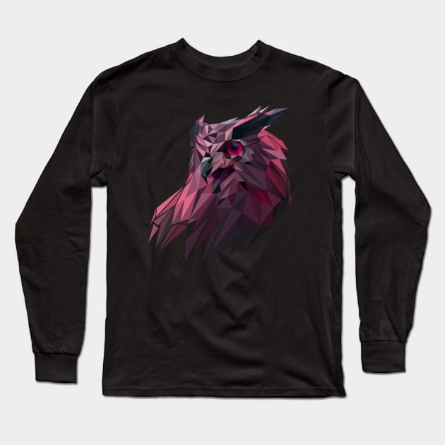 Owl polygonal Long Sleeve T-Shirt by Tuye Project